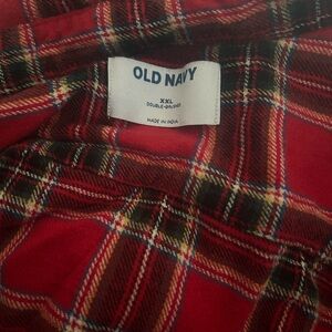Old Navy Red and Black Plaid Shirt